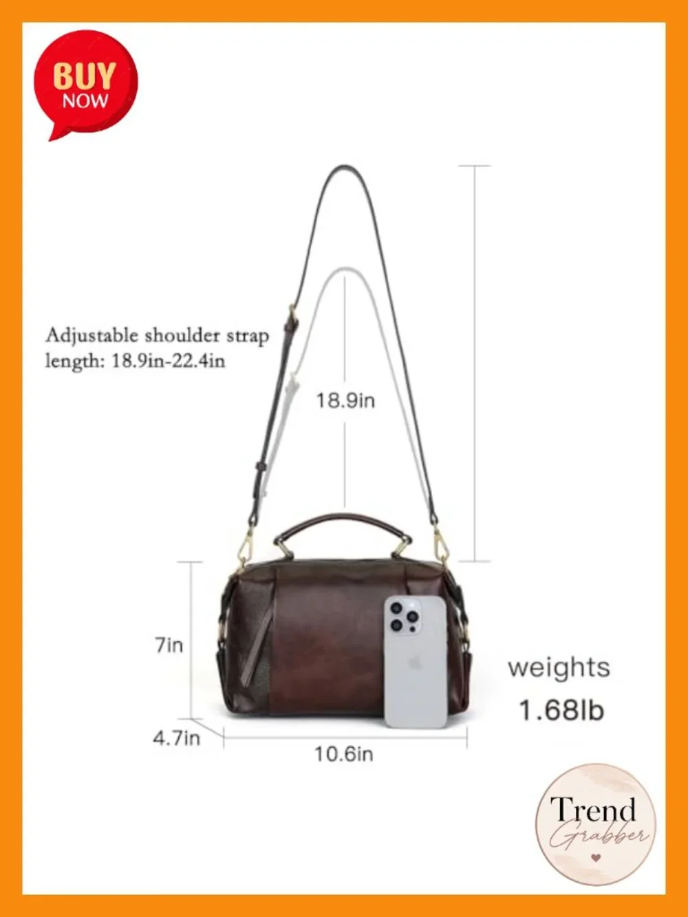 Genuine Leather Crossbody Bag with Top Handle Wristlet Clutch Shoulder Purse